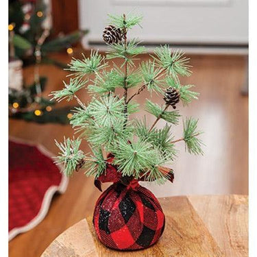 Buffalo Check Sparkle Pine Tree 12 - The Fox Decor